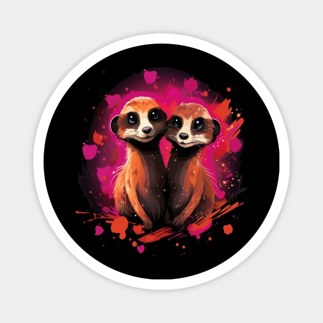 Meerkat Couple Valentine Magnet by JH Mart